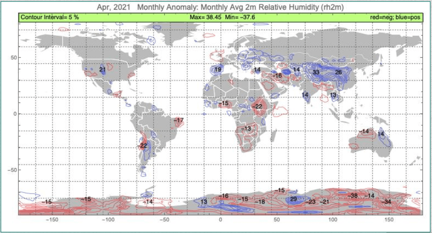 Relative Humidity – Stichtag Ende April 2021 — Quelle: Climate Predict Lite