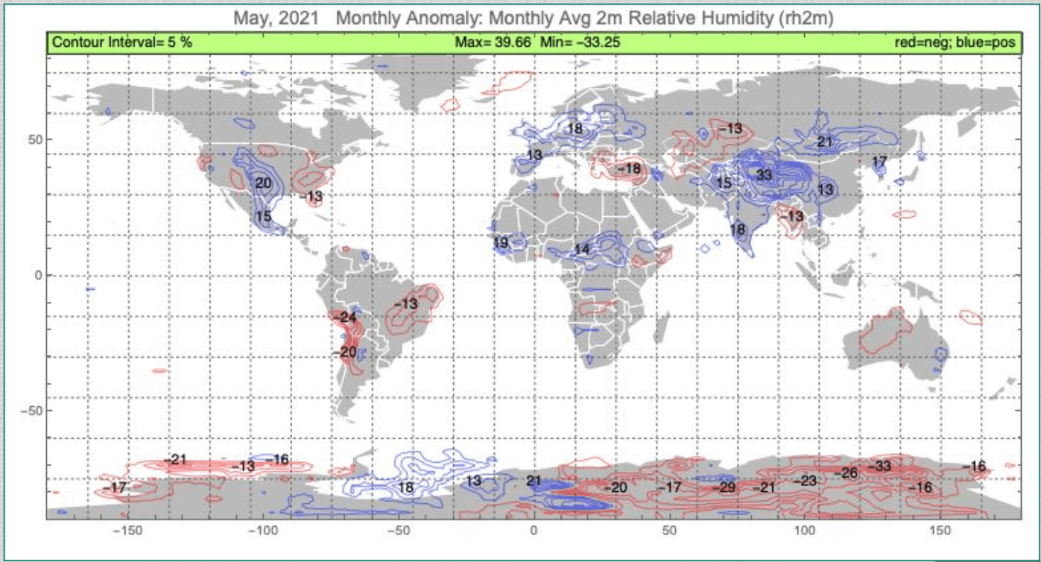 Relative Feuchtigkeit – Ende Mai 2021 — Climate Predict Lite